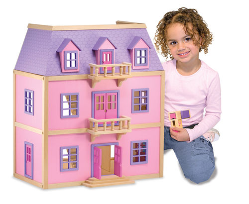 Multi-Level Wooden Dollhouse