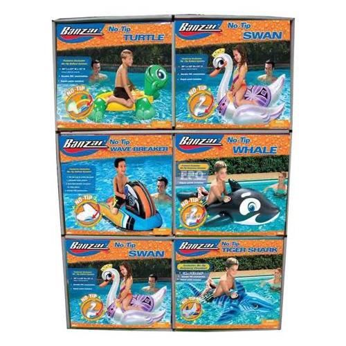 No Tip Inflatable Riders Assorted Floor Display Case Pack 30