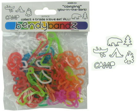 24 Pack Glow In The Dark Camp Stretchy Bands Case Pack 20