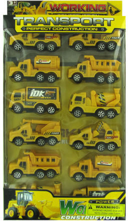12-Pack Construction Truck Set Case Pack 4