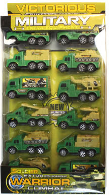 12-Pack Army Truck Set Case Pack 6