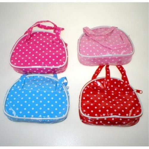 4.5"" Vinyl Poka Dot Coin Purse with Zipper Case Pack 144