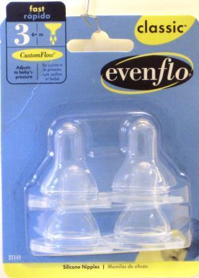 Baby Bottle Nipples Silicone Fast Flow 4Pk Case Pack 44