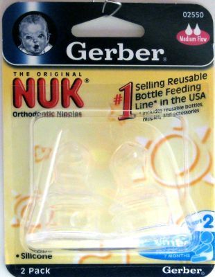 Baby Bottle Nipples Nuk Silicone Case Pack 36
