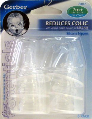 Baby Bottle Nipples Silicone Fast Flow Case Pack 28