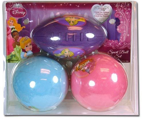 Princess 3P K Vinyl Sport Ball 1 Football 2 Round Case Pack 4