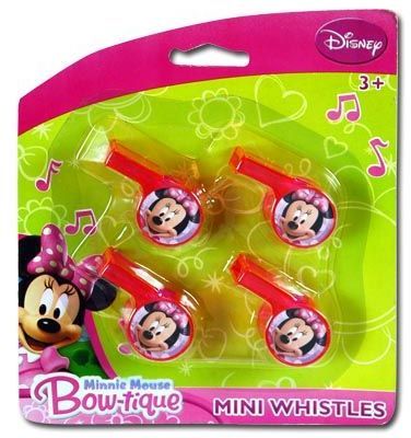 Disney Minnie Mouse 4Pk Mini Whistle Case Pack 24