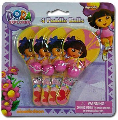 Dora The Explorer 4Pk Mini Paddle Ball Game Case Pack 24