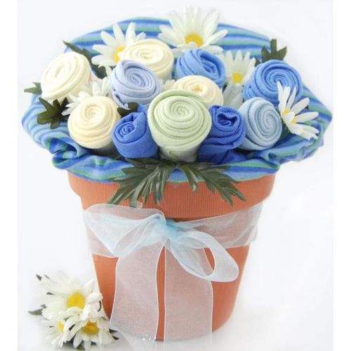 Nikki's Baby Blossom Clothing Bouquet Gift- Boy