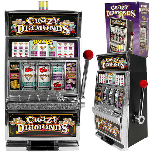 Crazy Diamonds Slot Machine Bank with 100 tokens