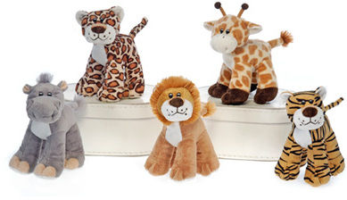 7"" 5 Assorted Standing Jungle Animals Case Pack 30