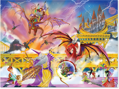 0500 pc Dragon Storm Cardboard Jigsaw