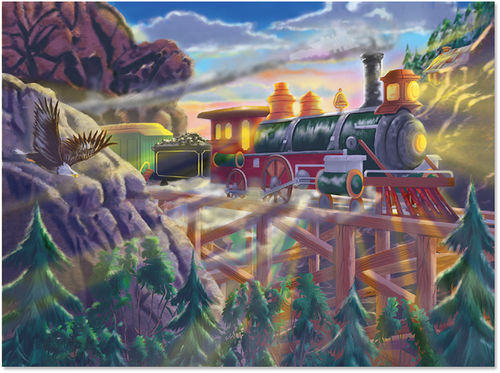 0200 pc Eagle Canyon Railway Cardboard Jigsaw