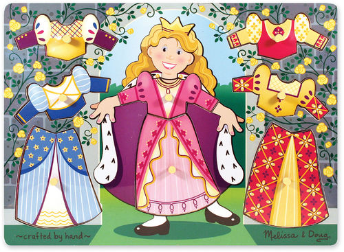 Princess Dress-Up Mix 'n Match Peg Puzzle