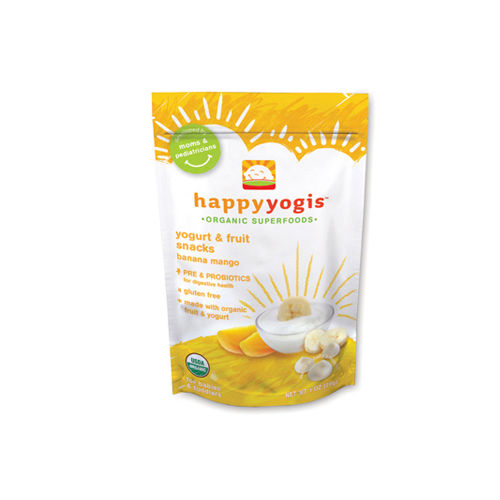 Happy Baby HappyMelts Organic Yogurt Snacks for Babies and Toddlers Banana Mango - 1 oz - Case of 8