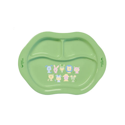 Green Sprouts Eco-Friendly Cornstarch Divided Plate - Green