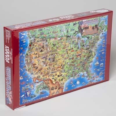 Kids Map of USA Jigsaw Puzzle 500 Piece Case Pack 12