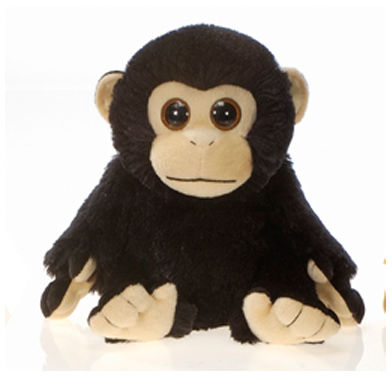 Ceres - 9"" Big Eye Sitting Black Chimp Case Pack 24