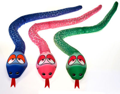 Gooshies- 67"" 3Asst Color Squishy Snakes Case Pack 9