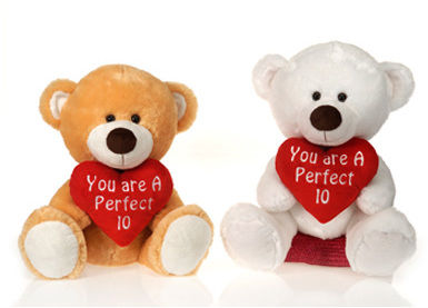 13"" 2 Asst. Sitting Bears Holding Heart Case Pack 12