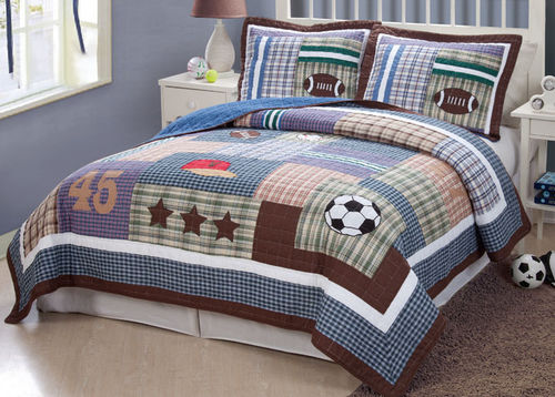 Field Sports Full / Queen Quilt with 2 Shams