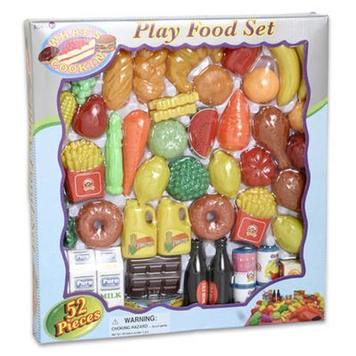 Play Food Set, 52 Piece Assorted Case Pack 18