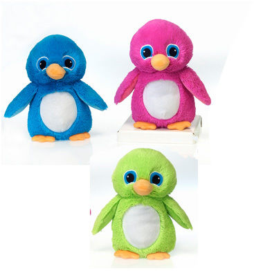 9.5"" 3Asst. Hot Color Penguins- Case Pack 24