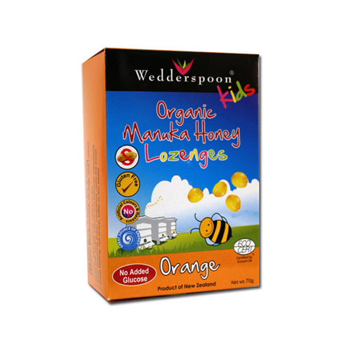 Wedderspoon Organic Lozenge - Manuka Kids Orange - 2.4 oz