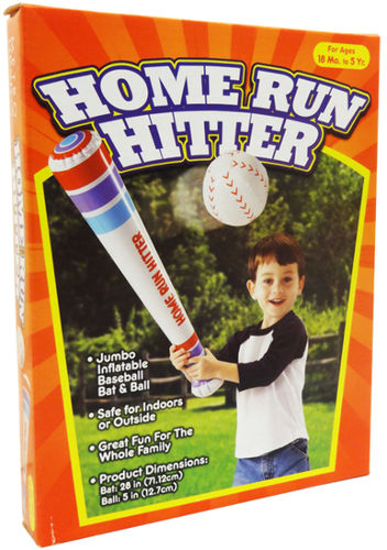 Home Run Hitter Inflatable Baseball Bat & Ball Case Pack 12