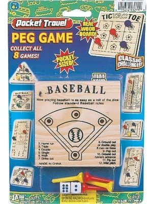 Pocket Travel Peg Game Asst Case Pack 12