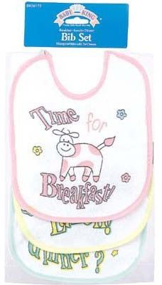 Bib Set-Break/Lunch/Dinner 3Pc Case Pack 6