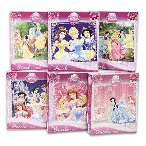 Disney Princess Puzzle, 100 Piece 6 Assorted Case Pack 36