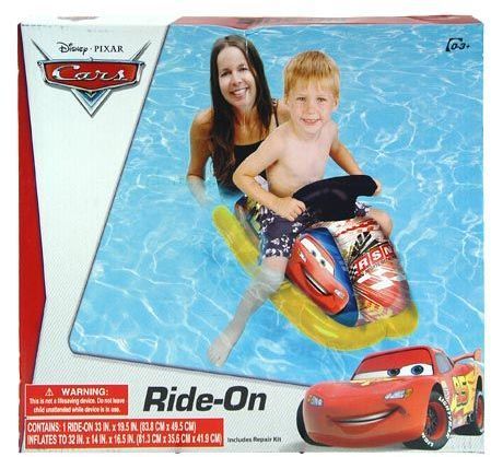 Disney Cars 12"" Inflatable Pool Motor Ride Case Pack 6