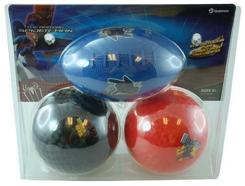 Spiderman Plastic Ball Sport 3Pk Case Pack 4