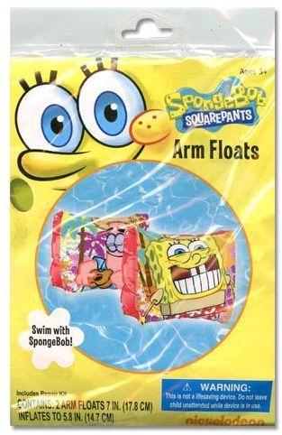 Spongebob Arm Inflatable Floaties 4.5 Gauge Case Pack 36