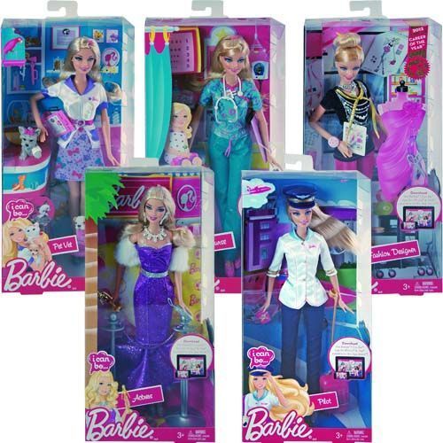 Mattel 12.7""Barbie I Can Be Doll 5 Assortment Case Pack 6