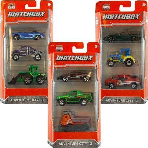 Mattel Matchbox 3Pk Asst Case Pack 12