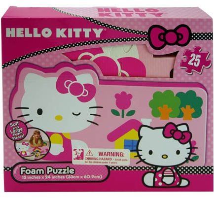 Hello Kitty 25 Pc Foam Puzzle Mat Boxed Case Pack 6