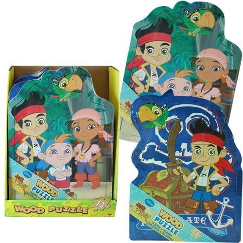 Disney Jake & The Neverland Shaped Wood Puzzles Case Pack 12