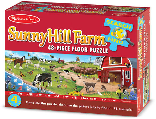 Search & Find Sunny Hill Farm Floor Puzzle (48 pc)