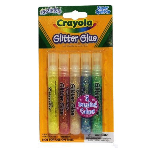 Crayola 5 Count Super Sparkle Washable Glitter Glue