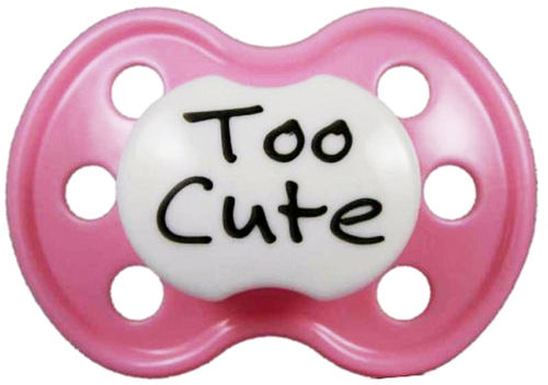 BooginHead Too Cute Pink Pacifier