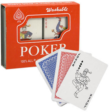 2 Piece Poker Playing Plastic Card Set Case Pack 48