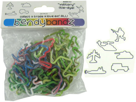 24-Pack Bendy Bandz Military Shapes Case Pack 20