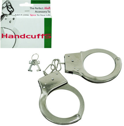 1 Pair Steel Handcuffs Case Pack 12