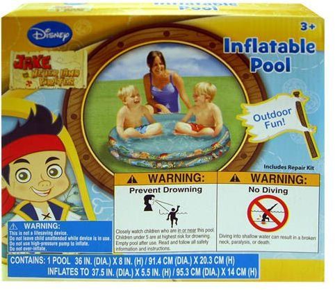 Jake & Neverland Inflatable Pool 36X8 Case Pack 6