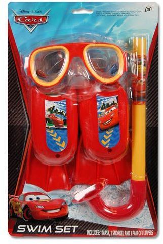 Disney Cars 3 Pc Swim Fins Snorkel Mask Case Pack 6