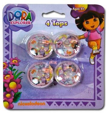 Dora The Explorer 4Pk Mini Spinning Tops Case Pack 24