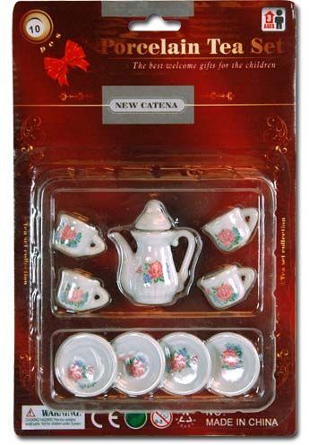 10Pc Porcelain Tea Set Lenticular Princess Design Case Pack 36