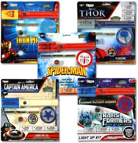 Super Heros Licensed Light Up Stick Assorted Case Pack 16